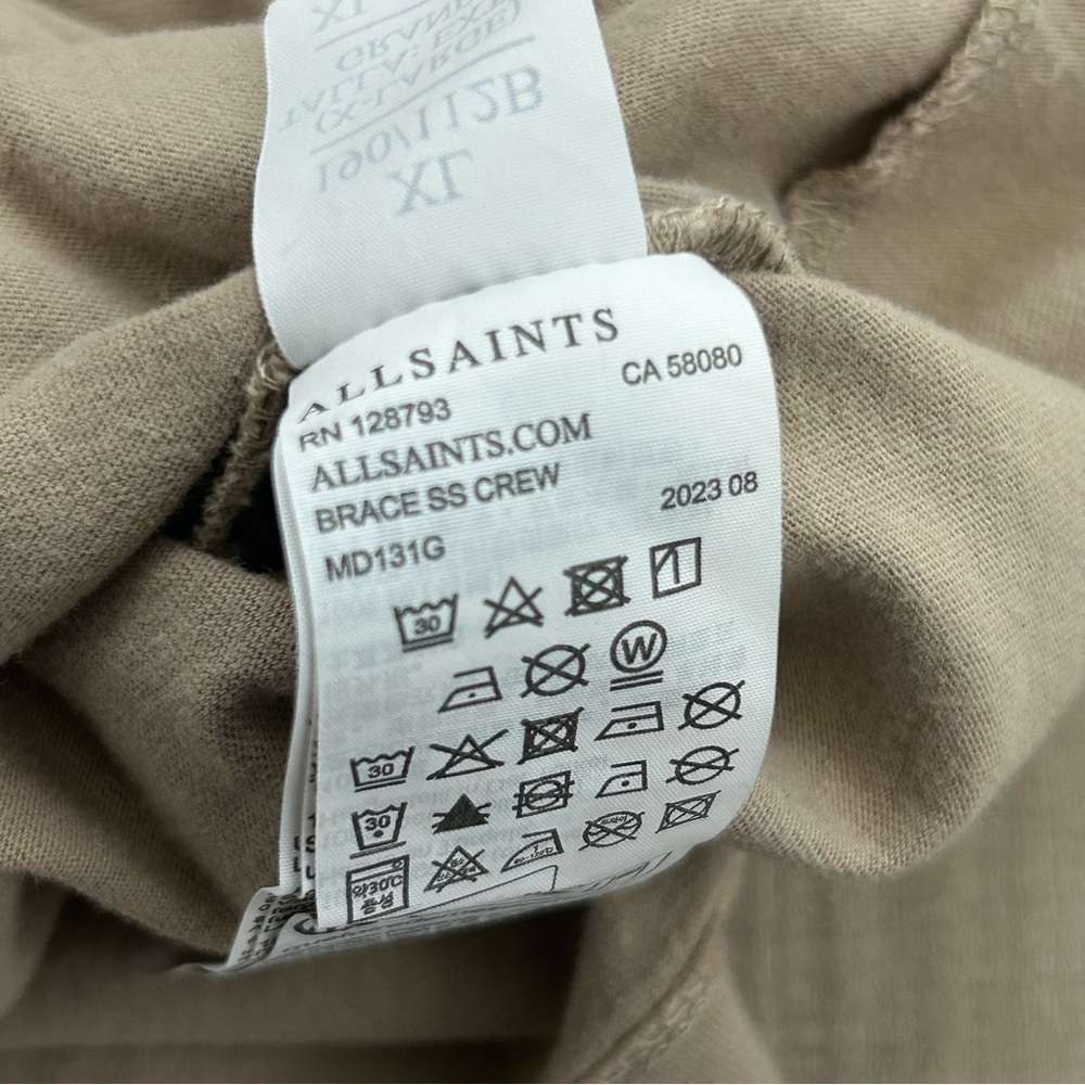 All Saints Brace Short sleeve crew T shirt sz
XL - Picture 7 of 8